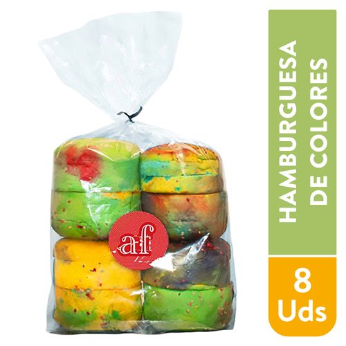 Hamburguesa Alpha Foods de colores - 8 uds