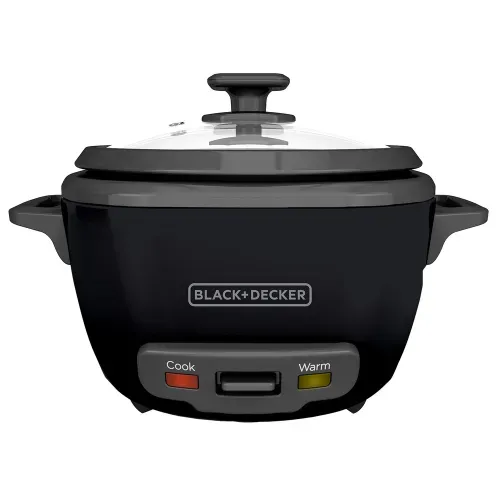 Olla Arrocera Black+Decker 14 Tazas con Tapa de Vidrio y Vaporera