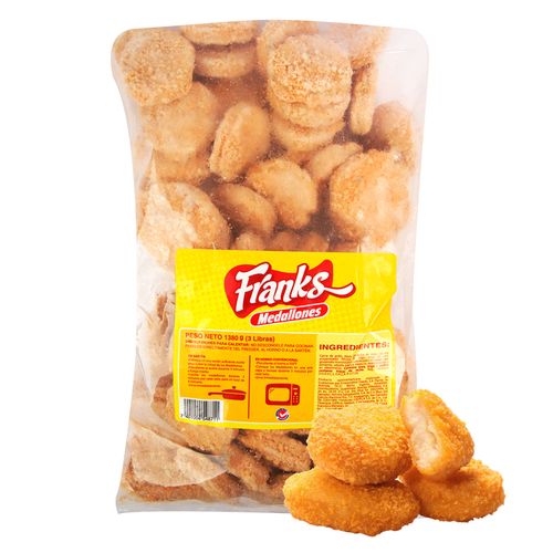 Medallones De Pollo Franks Congelados a Granel - 1.36 Kg