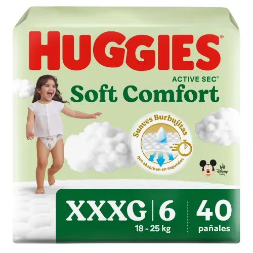 Pañales Huggies Soft Comfort Etapa 6/XXXG - 40 Uds