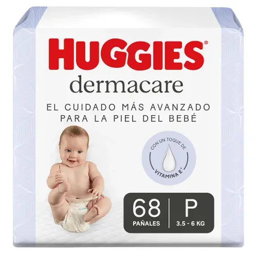 Pañales Huggies Dermacare Etapa 1/P - 68 Unidades