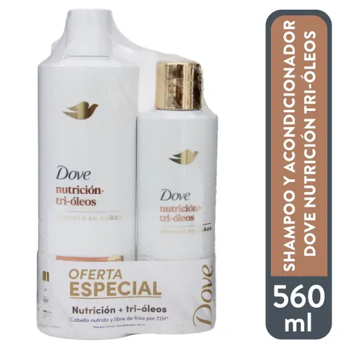 Pack Shampoo y Aco Dove Tri Oleos 560ml