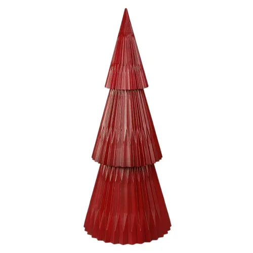 Árbol Holiday Time decorativo soplado rojo para Navidad - 122 cm