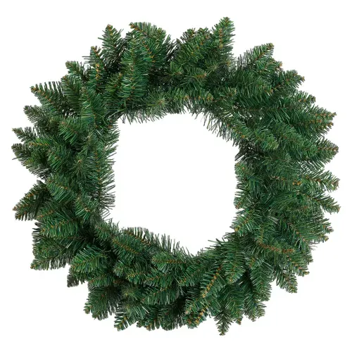 Corona Holiday Time PVC verde 130 puntasNavidad - 50 cm