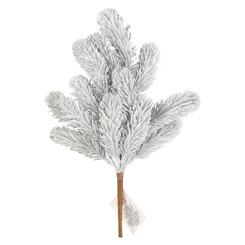 Adorno Holiday Time de rama nevada decorativa para Navidad - 40 cm