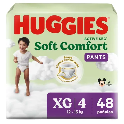 Pañales Huggies Soft Comfort Pants Etapa 4/XG - 48 Unidades