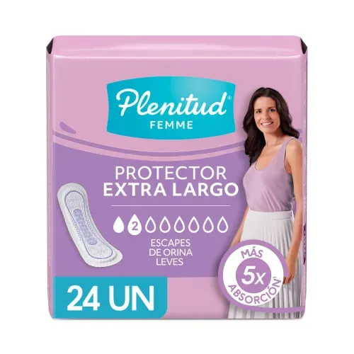 Protector Diario Largo Plenitud Femme - 24 Unidades