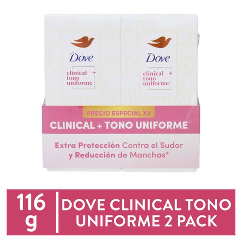 2pack Dove Clinical Wm Cream Tono 116g