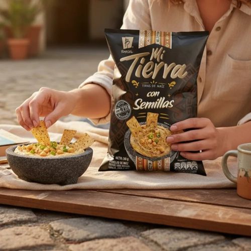 Tiras de maíz frito Barcel Mi Tierra con semillas - 280 g