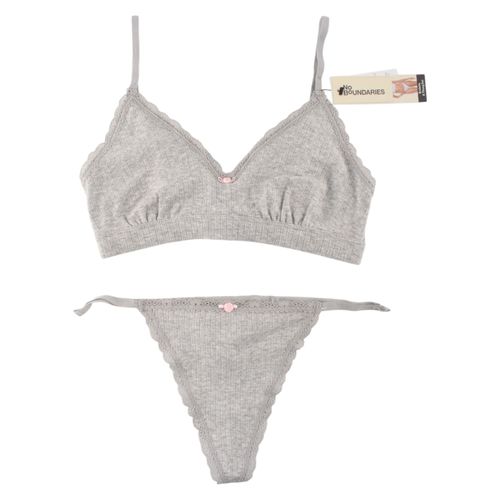 Set Bralette y Tanga Negro Nobo
