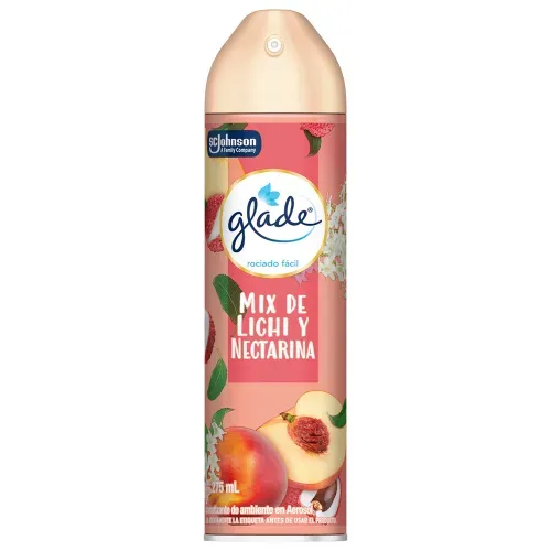 Aromatizante en Aerosol Glade Mix de lichi y nectarina - 275 ml