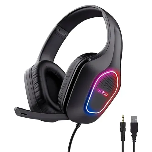Audífonos Gaming GXTrust 416 Zirox LED para Switch 2 Negro