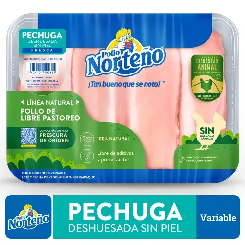 Pechuga de Pollo Norteño Pastoreo Libre Deshuesada - Precio por libra