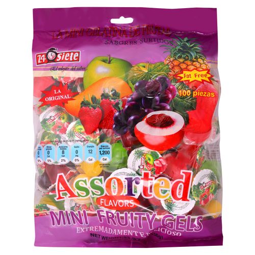 Fruty Gels 24 Siete Bolsa 100 Pzs 1530gr