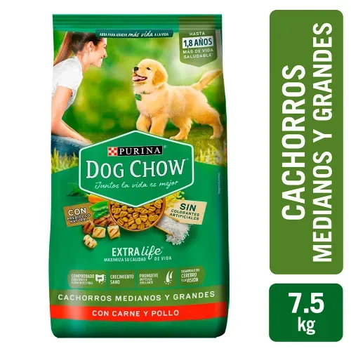 Comida para perro Purina Dog Chow Cachorro medianos y grandes 7.5 kg