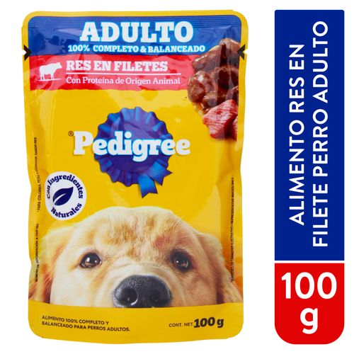 Alimento húmedo Pedigree para perro adulto sabor res - 100 g