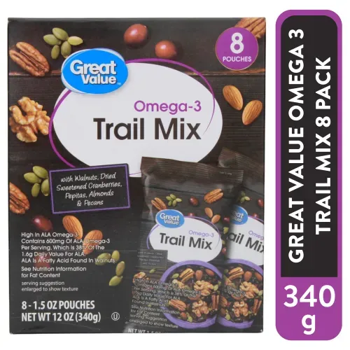 Great Value Omega 3 Trail Mix 8pack 397g