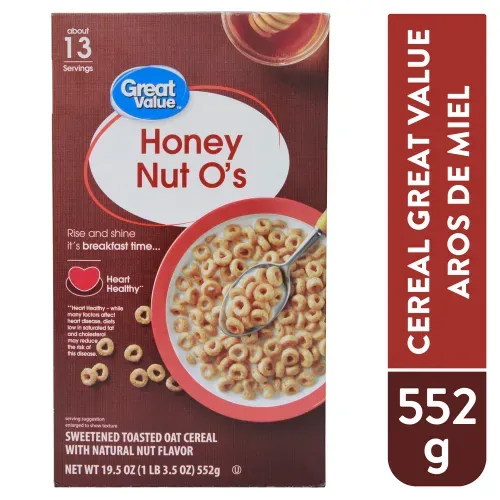 Cereal Great Value Aros Miel 552g