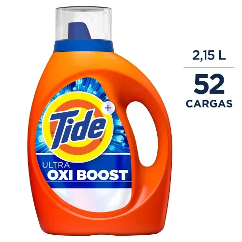 Detergente Líquido Tide Ultra Oxi Boost Ropa Blanca Color 52 Cargas - 2.15 L