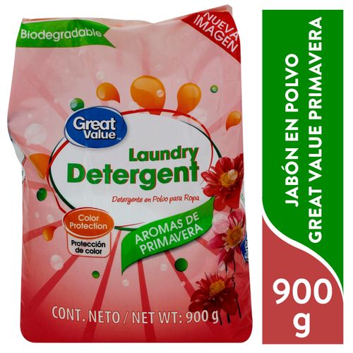 Detergente Great Value En Polvo Aroma Primavera - 900 g