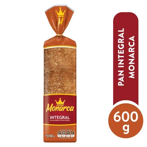 Pan De Harina De Trigo Integral Monarca - 600 g