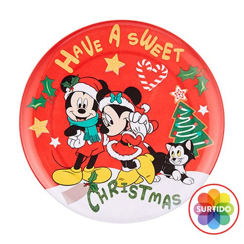 Plato Disney navideño surtido - 10 pulgadas