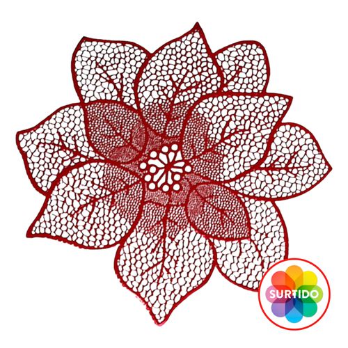 Individual Holiday Time redondo rojo navideño