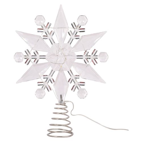 Punta Holiday Time para árbol con estrella LED para Navidad - 30 cm