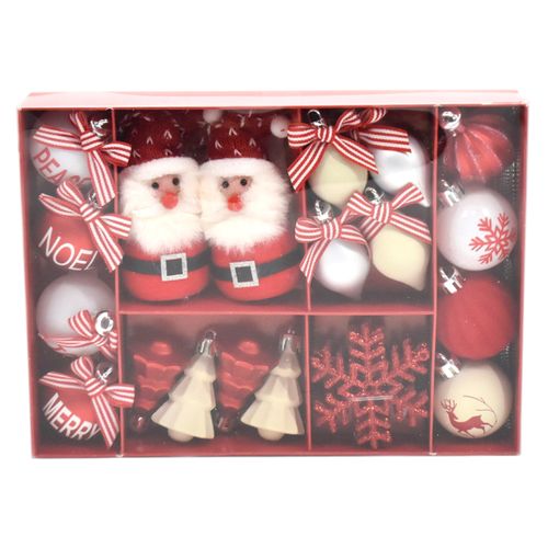Adornos Holiday Time árbol Santa Navidad 16 cm - 24 Pzas