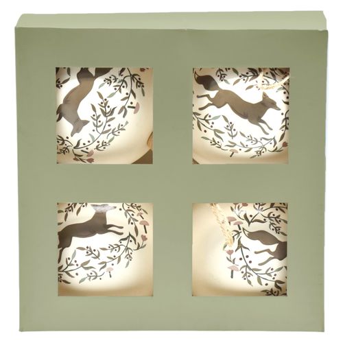 Esferas Holiday Time diseño animal crema Navidad 10 cm - 4 Pzas