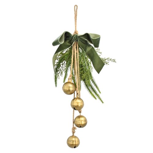 Decoración Holiday Time cascabel dorado Navidad - 37 cm