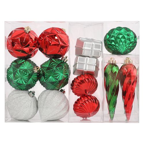 Esferas Holiday Time surtidas decorativas Navidad - 15 pzas
