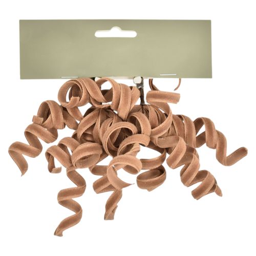Pick Holiday Time rizado beige con clip para Navidad - 9 cm
