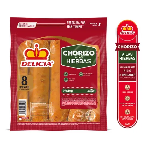 Chorizo Delicia Finas Hierbas - 519 g