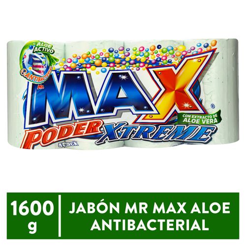 Jabón Mr Max Aloe Activo Antibacterial 1600 g
