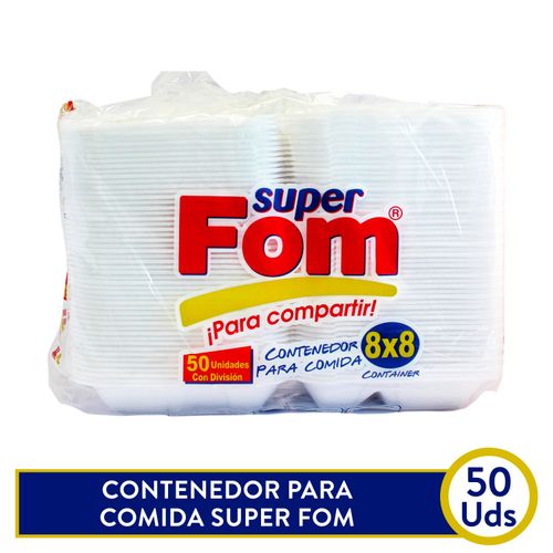 Bandeja Superfom Desechable con Division 50 unidades