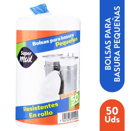 Bolsa Vanguardia Blanca Roll Grande - 50 Unidades