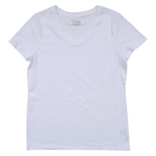 T-shirt Time & Tru básica cuello V