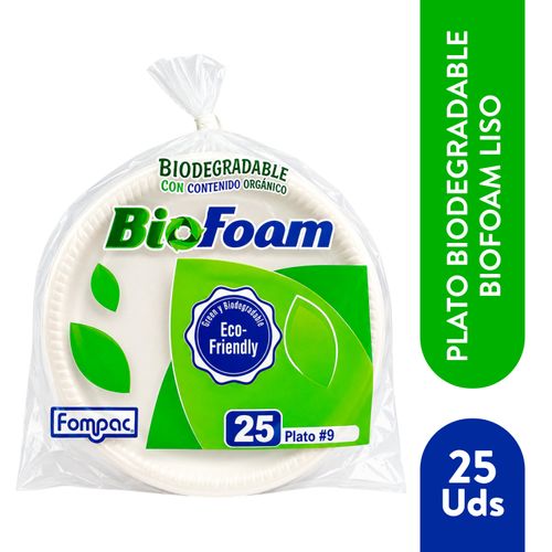 Plato Biodegradable Biofoam Liso N9