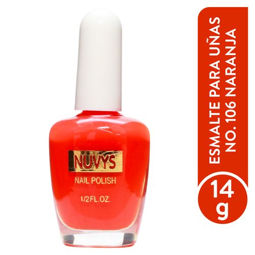 Nuvys Esmalte Para Unas No 106 Naranja