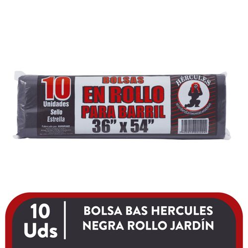 Bolsa Bas Hercules Negra Rol Jardin 10Un
