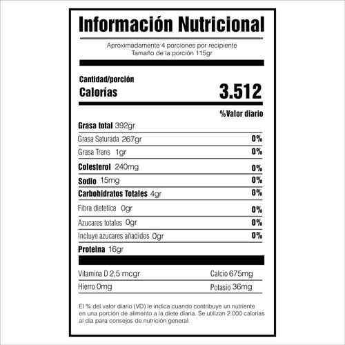 Mantequilla Dos Pinos Sin Sal Caja - 460 g