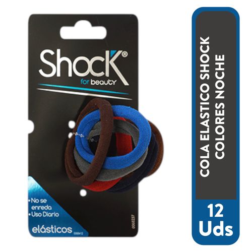 Cola Para Cabello Shock Elastico Colores Noche 12Und