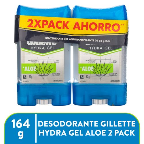 Desodorante Gillette 2Pack Aloe Hidragel 164G
