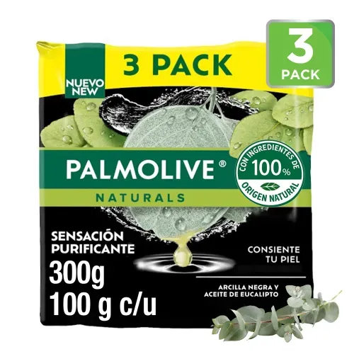 Jabón Palmolive Arcilla Y Eucalipto 3 Pack - 300 g