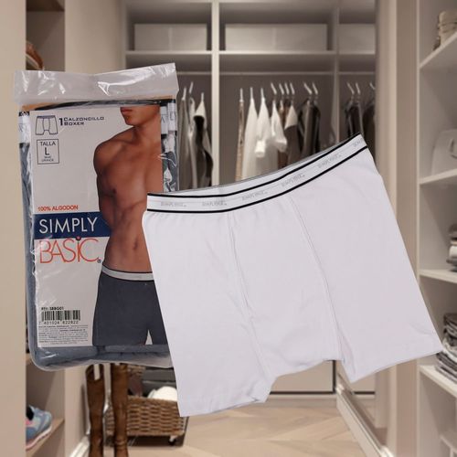 Boxer Simply Basic Caballero Blanco T L