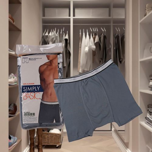 Boxer Simply Basic Caballero Gris T Xl