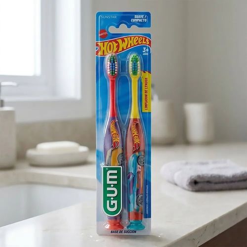 Gum Cepillo Hot Wheel Dobleno 4060 2 Unidad