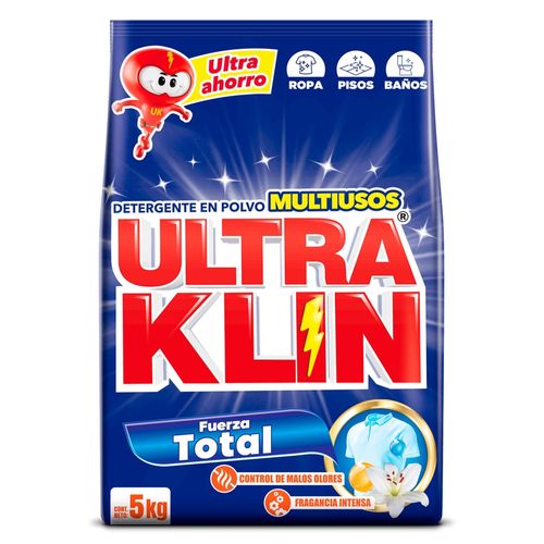 Detergente en Polvo Ultraklin Fuerza Total -4500g