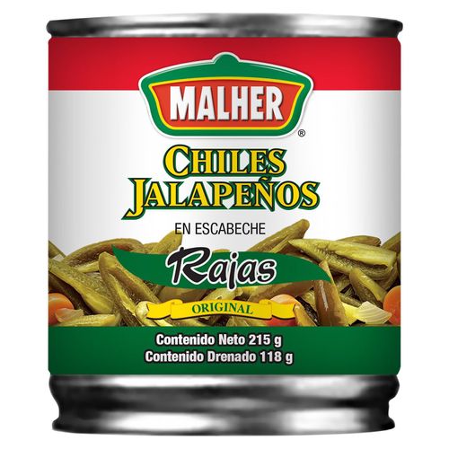 Chile Malher Jalapeño En Rajas Original - 215 g